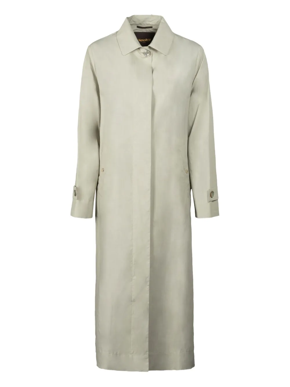 Moorer button-down trench coat | Green | Image 1