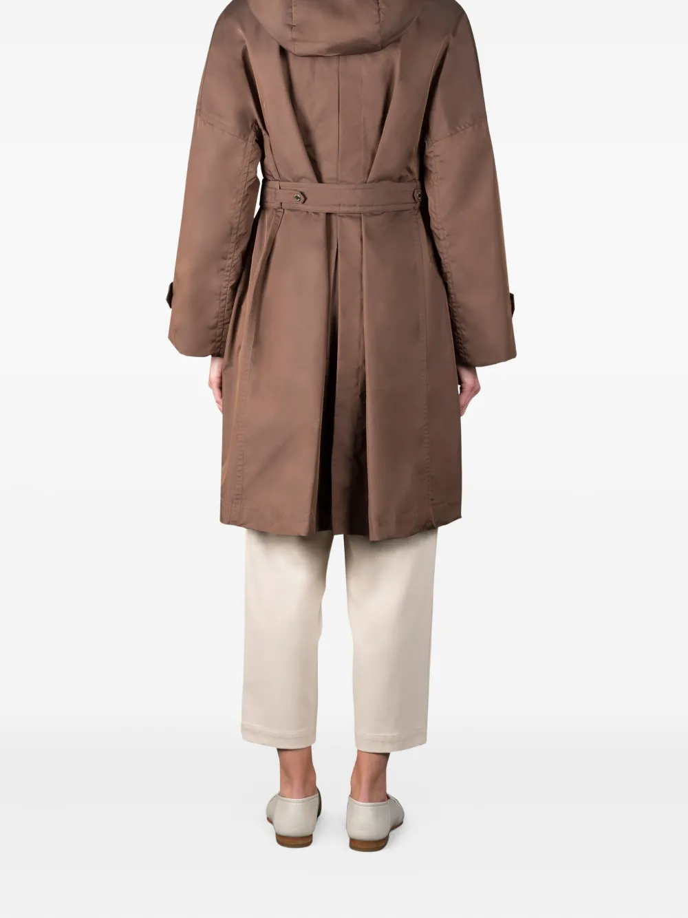 Moorer Trenchcoat met dubbele rij knopen Bruin