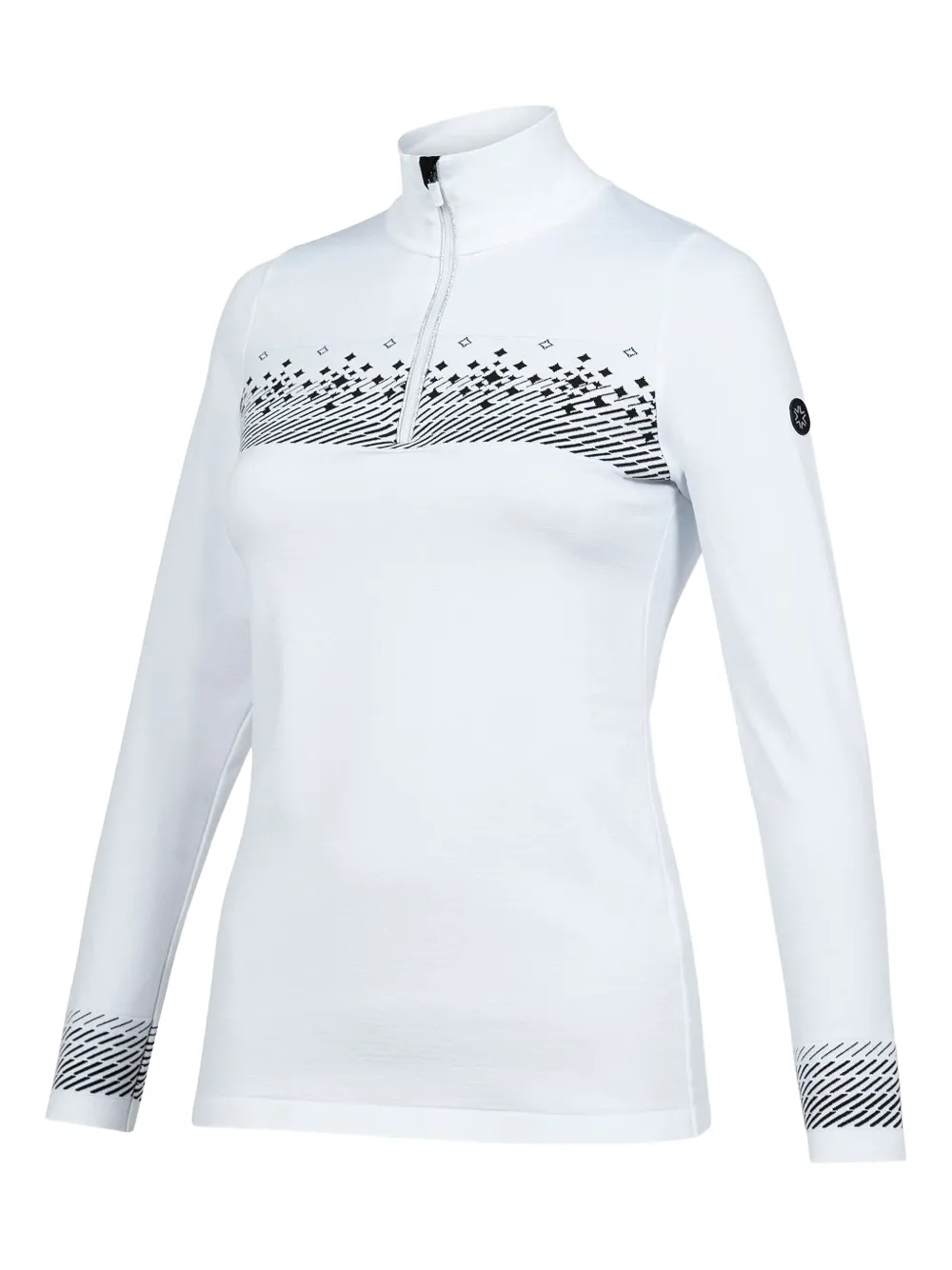 NEWLAND Ski-sweater met logopatch Wit