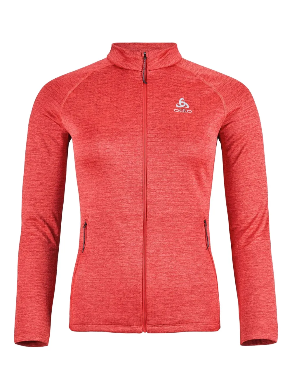 ODLO sudadera con cierre y logo estampado | rojo | Image 1