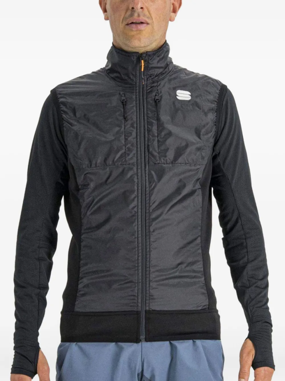 logo-embroidered jacket