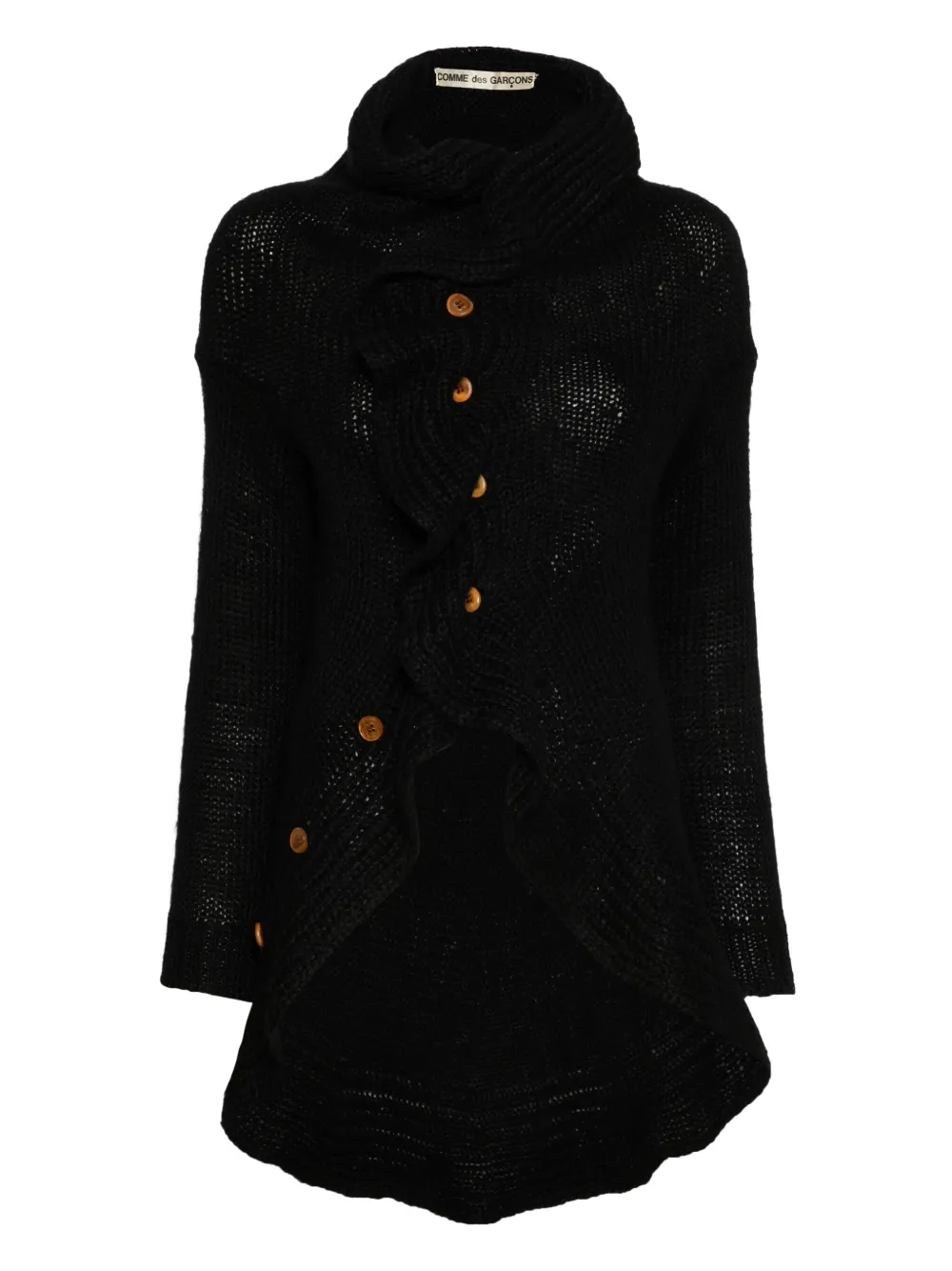 Comme Des Garçons Pre-Owned 2002 button-up cardigan | Black | Image 1