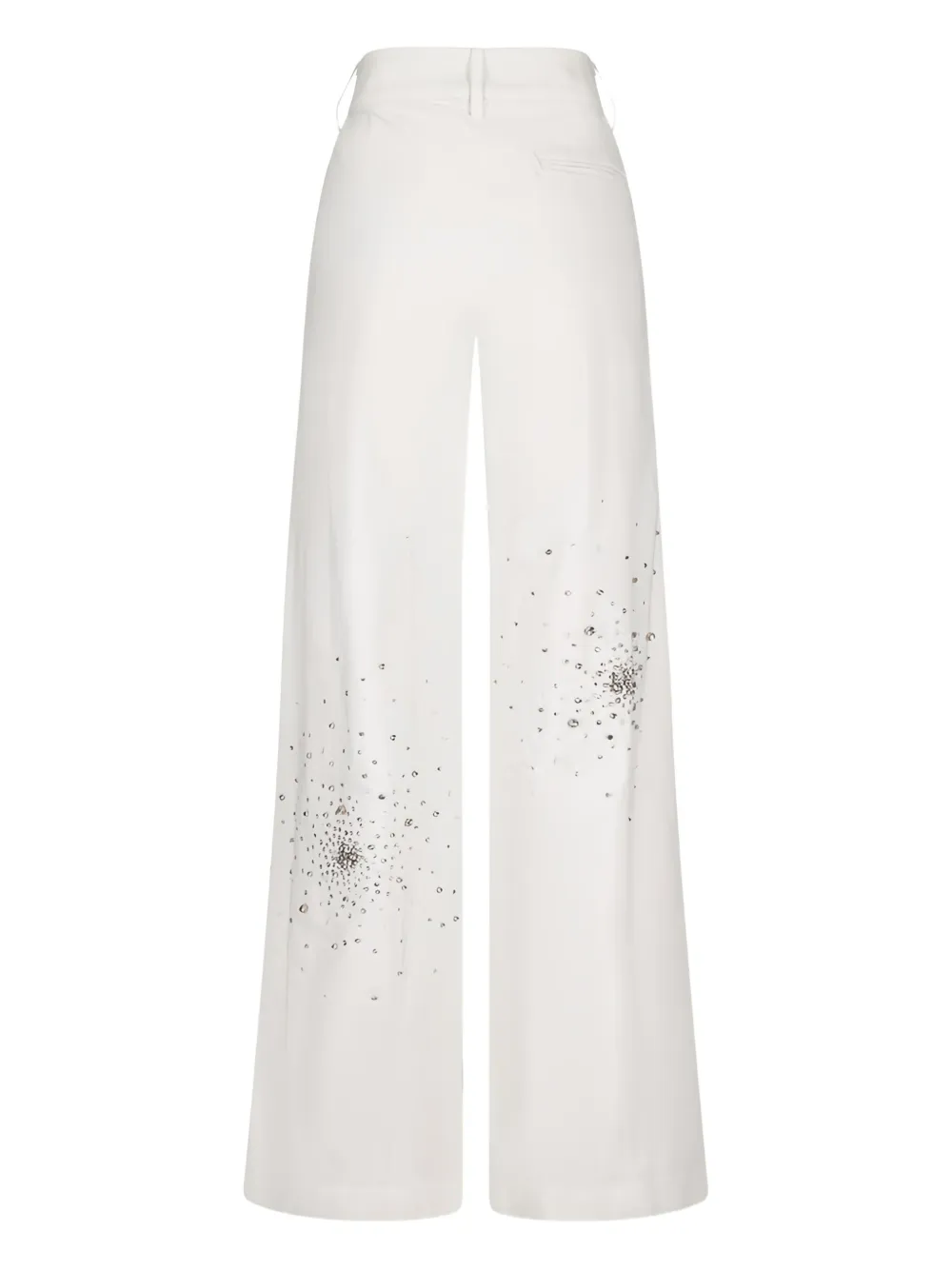 DES PHEMMES crystal-embellished trousers - Wit