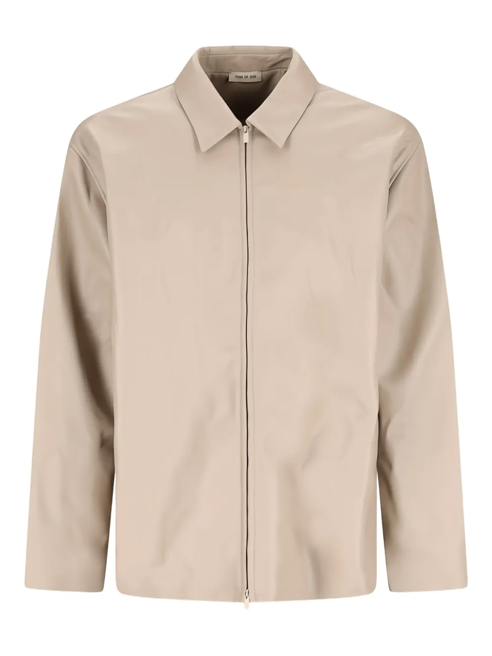 zip-front leather jacket