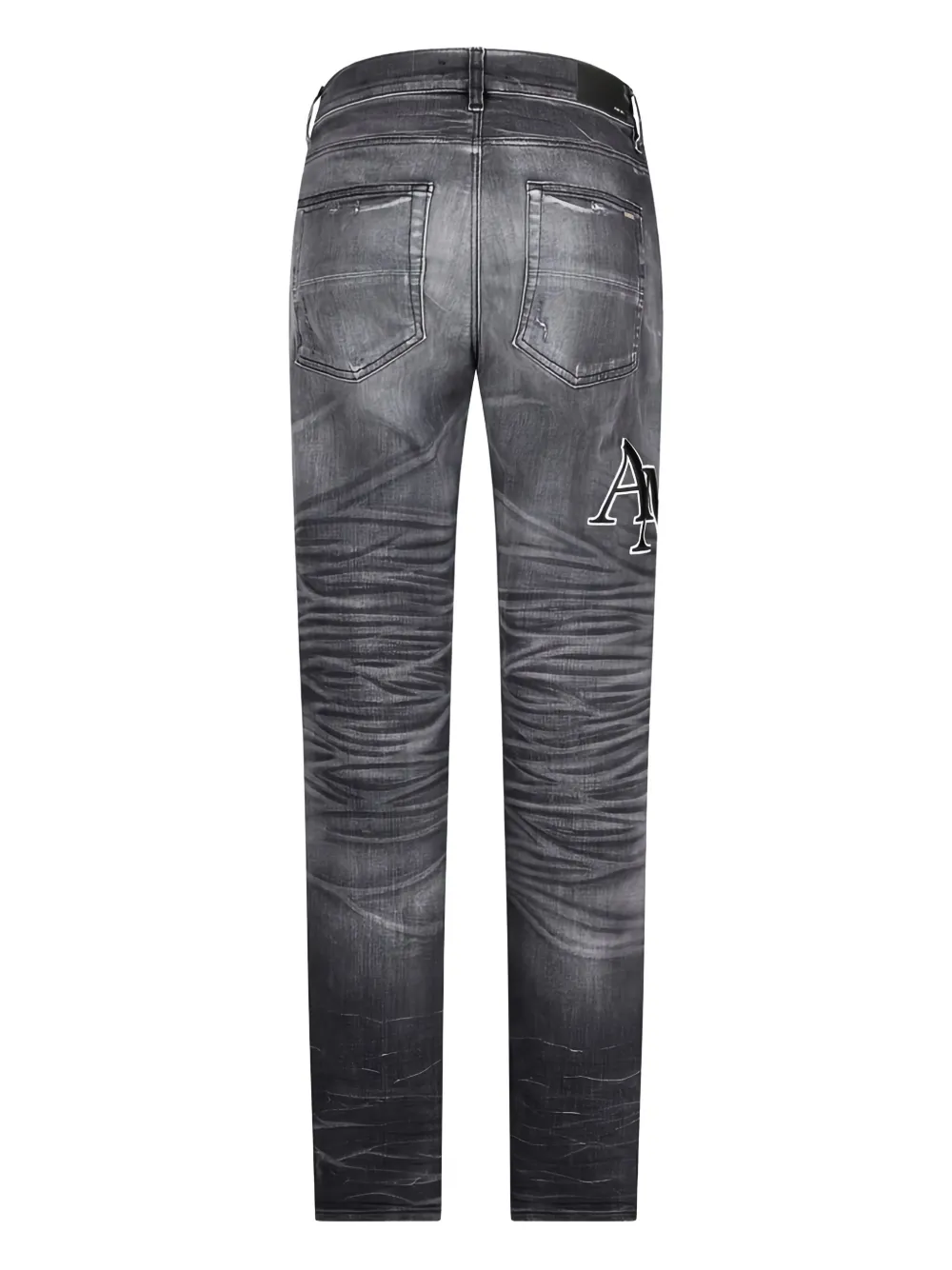 AMIRI embroidered skinny jeans - Zwart