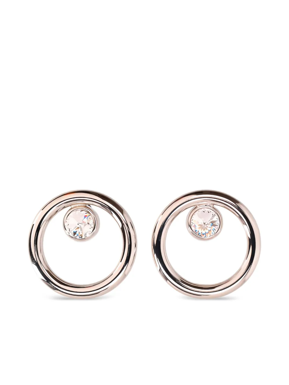 crystal-embellished circle earrings