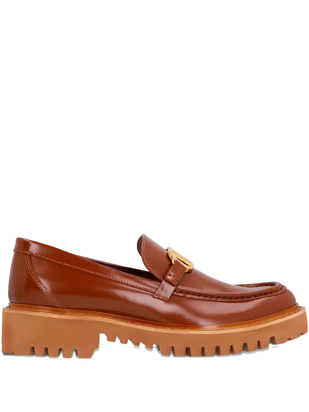 Valentino Garavani Vlogo leather loafers Brown