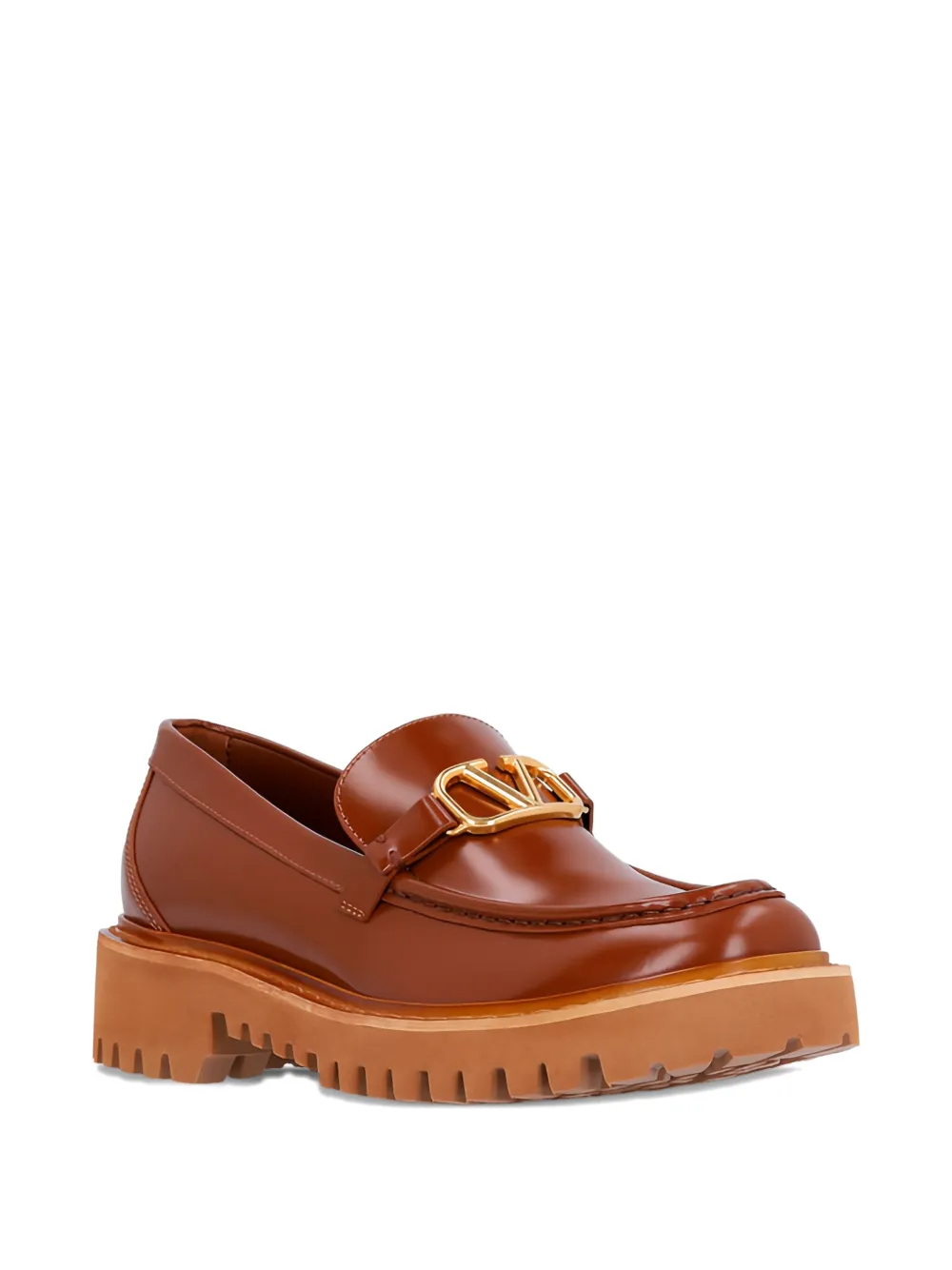 Valentino Garavani Vlogo leather loafers Brown