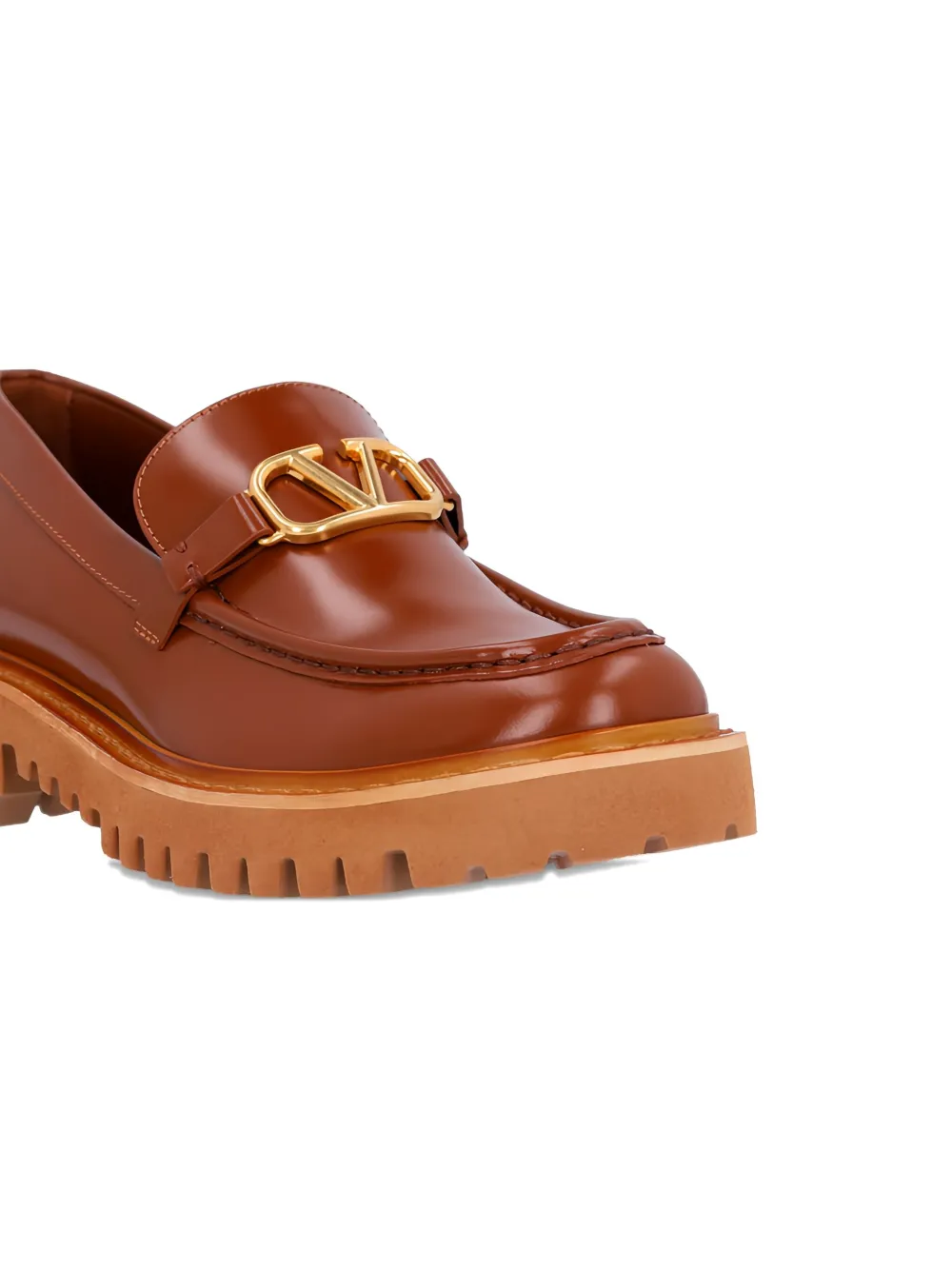 Valentino Garavani Vlogo leather loafers Brown