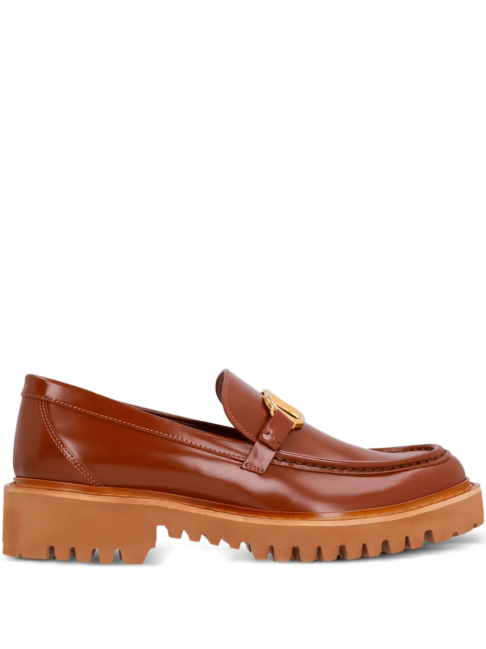 Valentino Garavani VLogo leren loafers Bruin