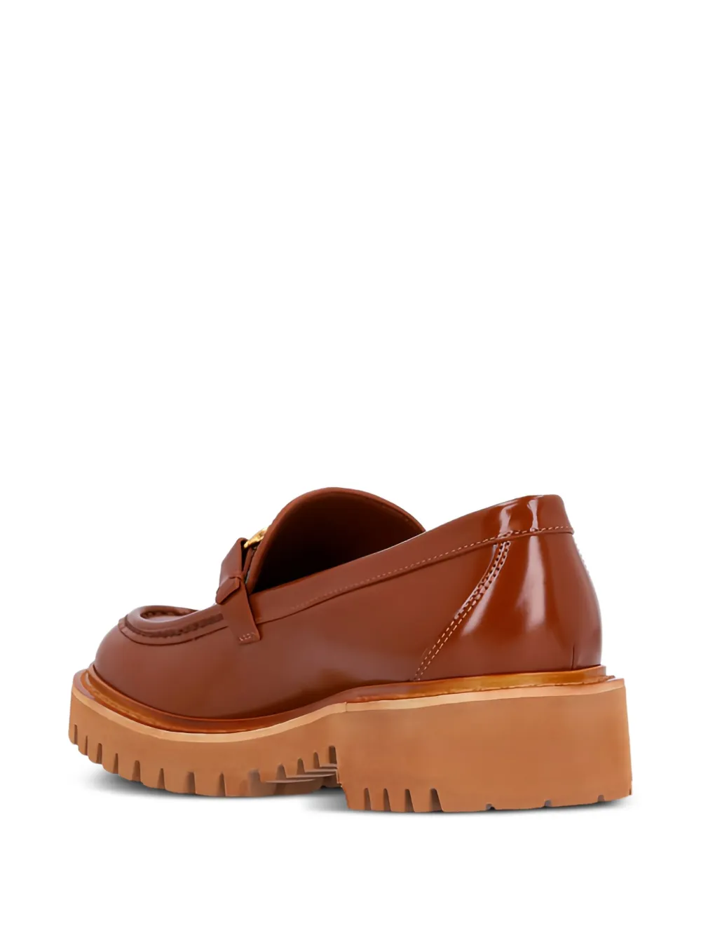 Valentino Garavani VLogo leren loafers Bruin