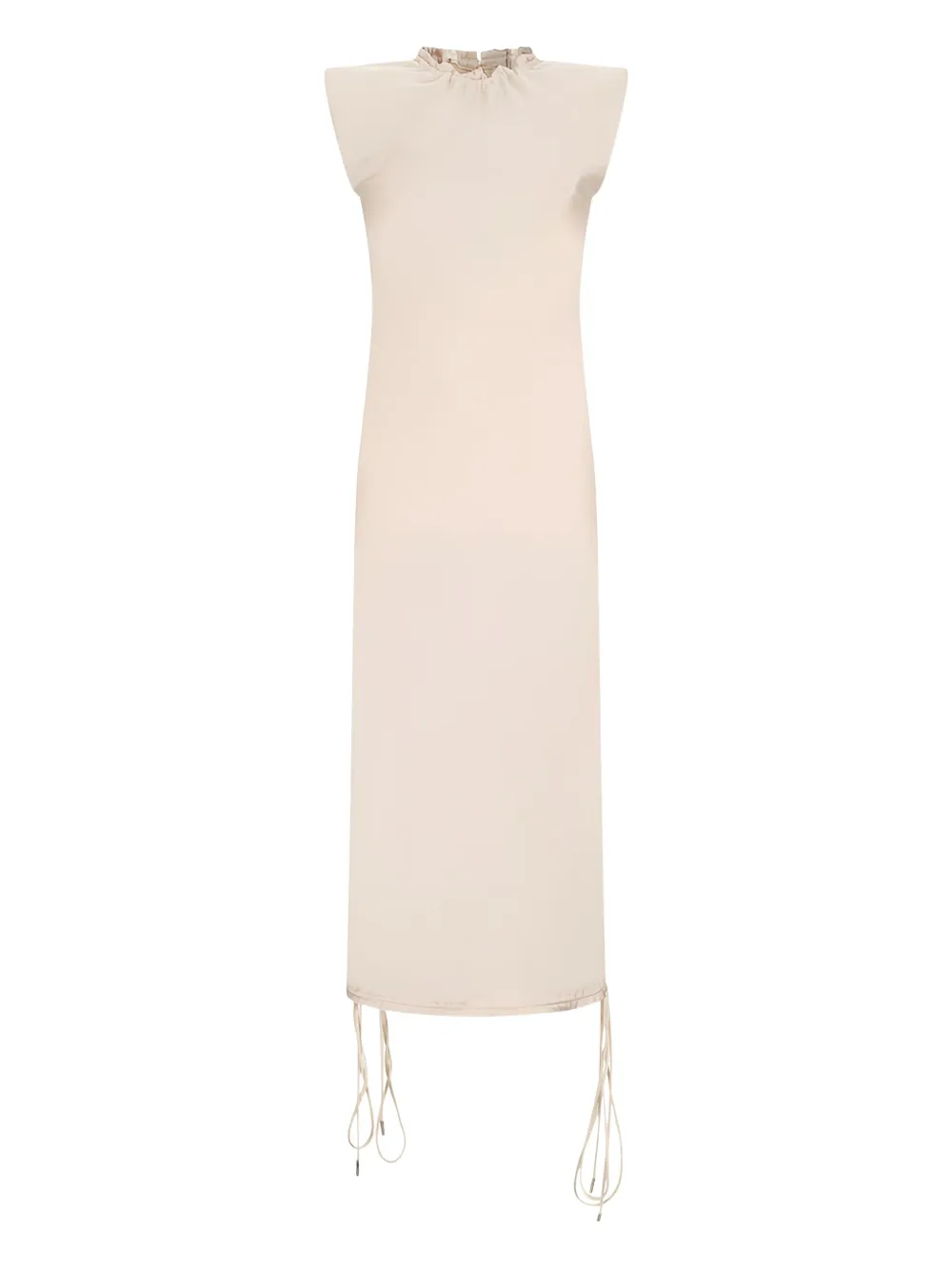 The Attico drawstring-neck midi dress Roze