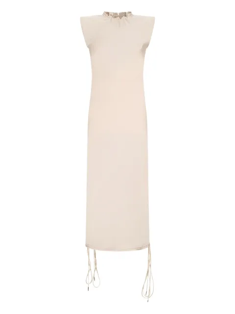 The Attico drawstring-neck midi dress
