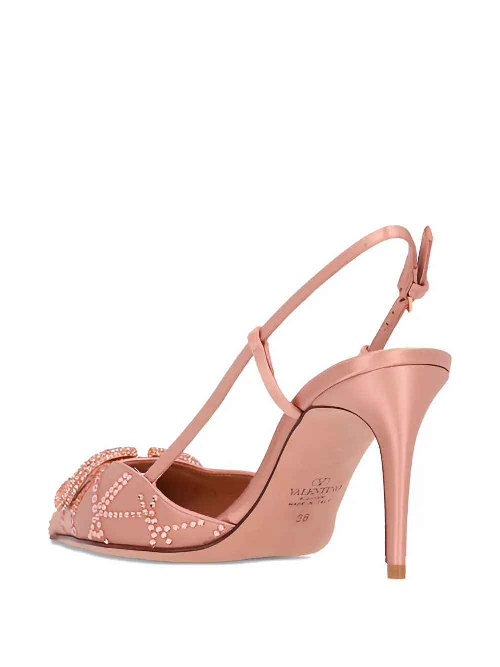 Valentino Garavani VLogo Signature slingback pumps verfraaid met kristallen Roze