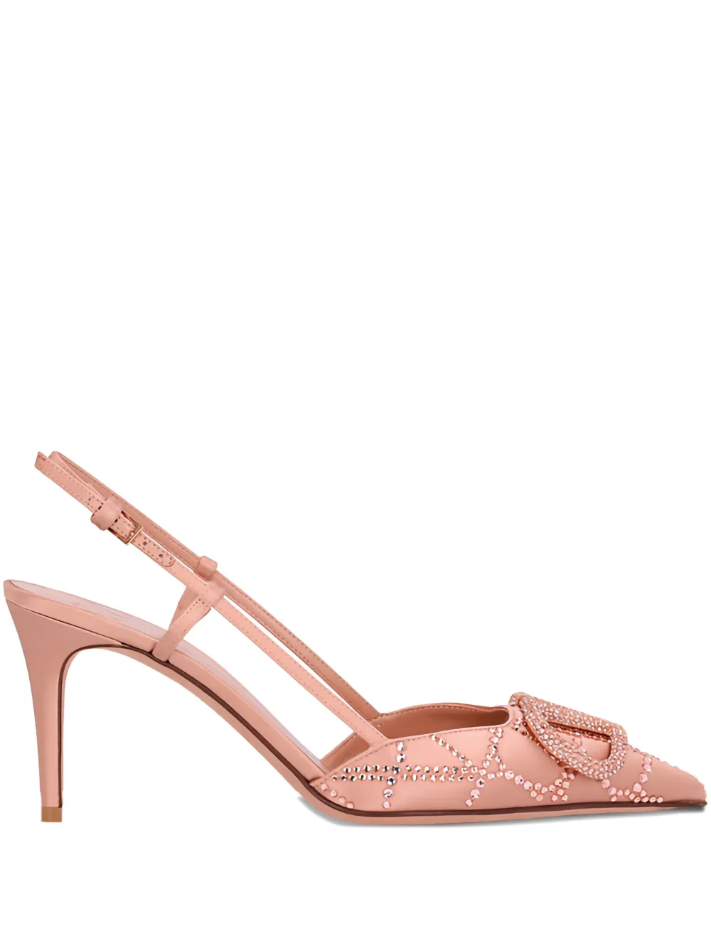 Valentino Garavani VLogo Signature slingback pumps verfraaid met kristallen Roze
