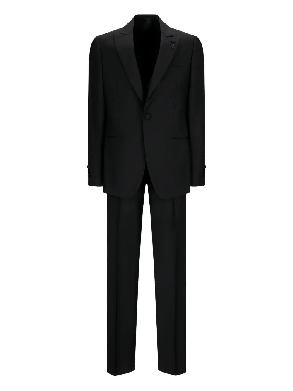 Lardini cotton single-button suit Zwart