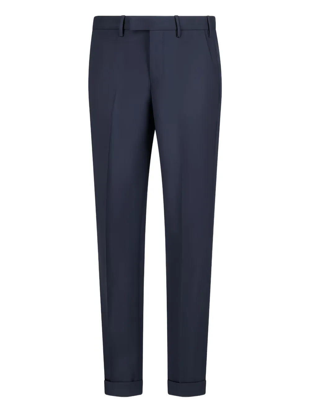 Pt Torino Straight-leg Cuffed Trousers In Blue