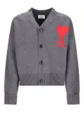 AMI Paris logo button cardigan - Grey