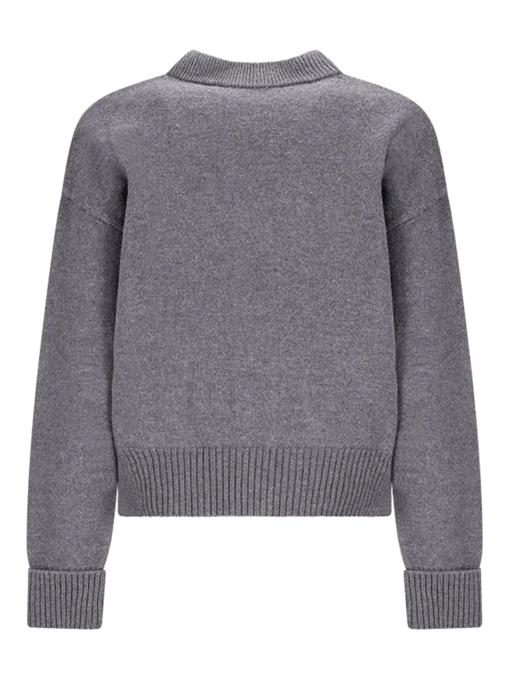 AMI Paris Vest met logo en knoop Grijs
