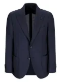 Lardini single-breasted patch-pocket jacket - Blue