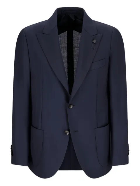 Lardini single-breasted patch-pocket jacket