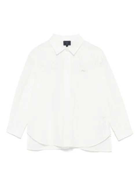 Fay Kids blouse à logo brodé