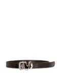 Alessandra Rich crocodile-effect chain-detail belt - Black