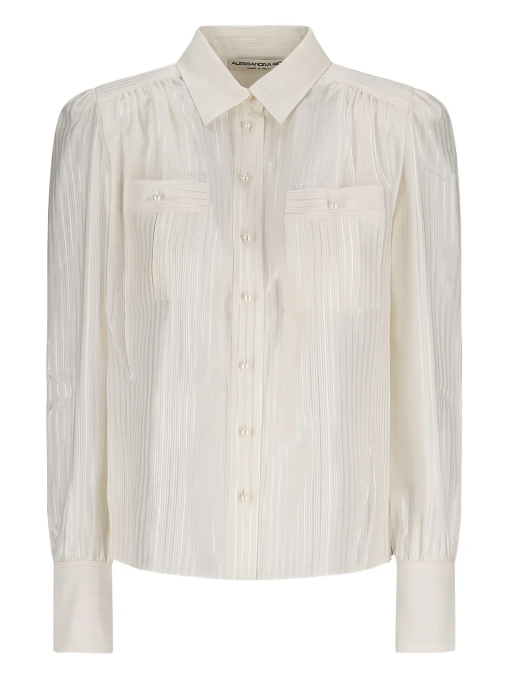 Alessandra Rich Blouse met jacquard Beige