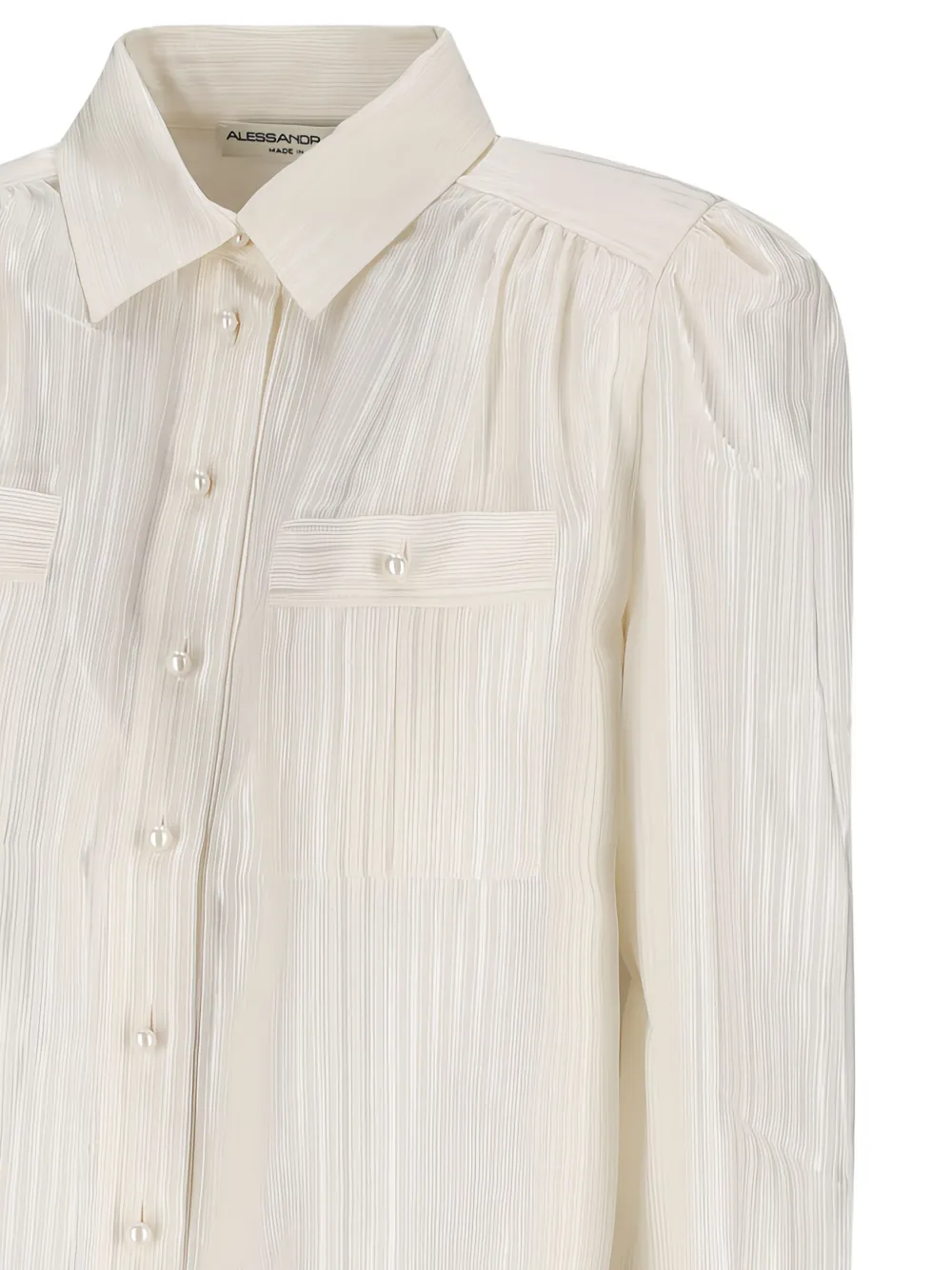 Alessandra Rich Blouse met jacquard Beige