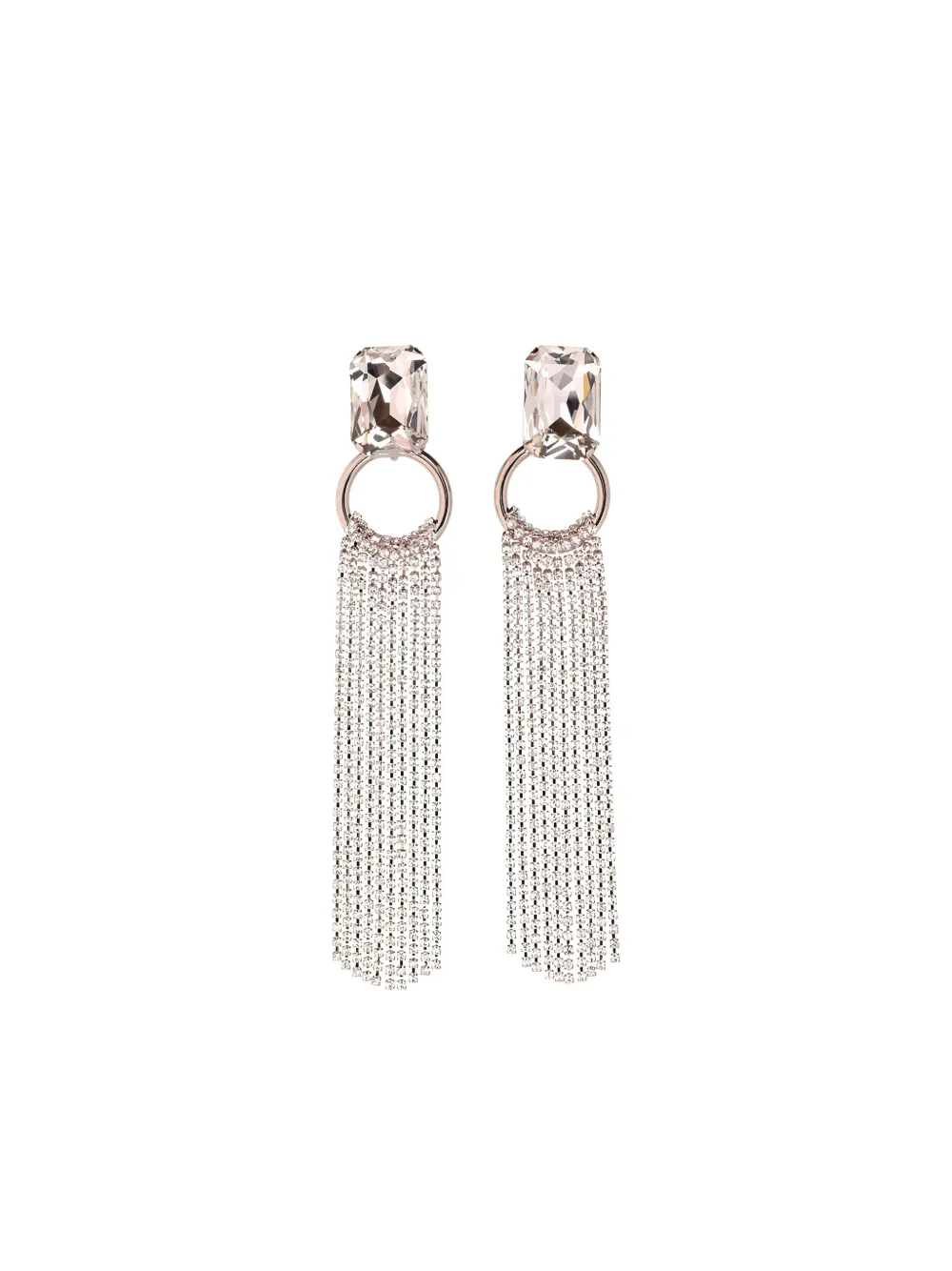 crystal-embellished chandelier earrings