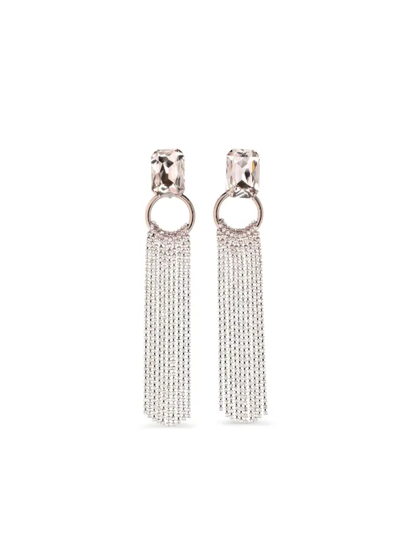 Alessandra Rich Crystal-embellished Chandelier Earrings in Gold