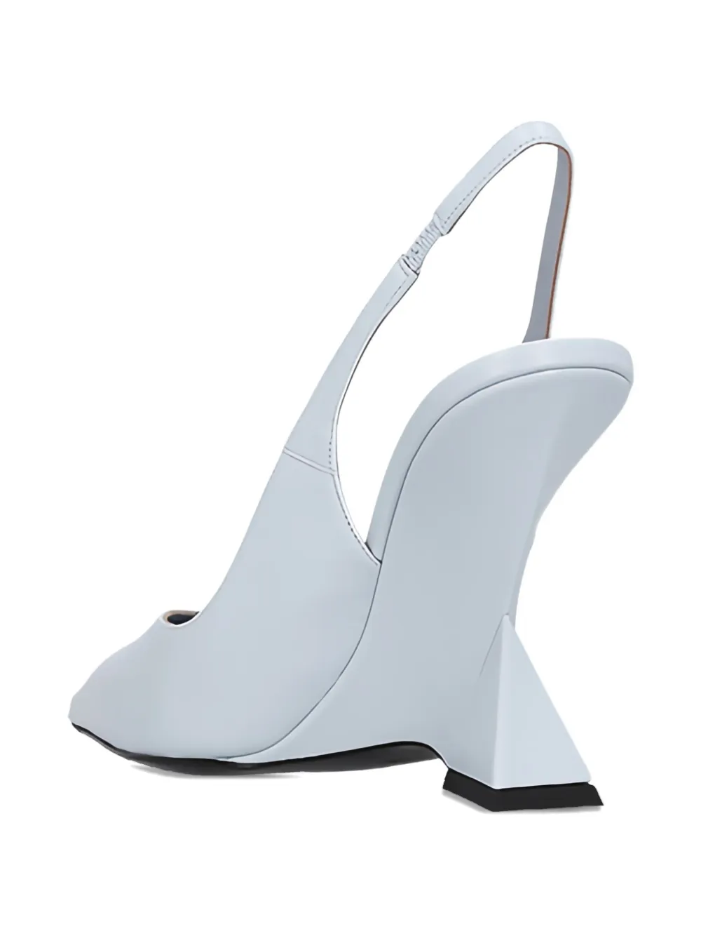 The Attico 105mm Cheope slingback wedge pumps Blue
