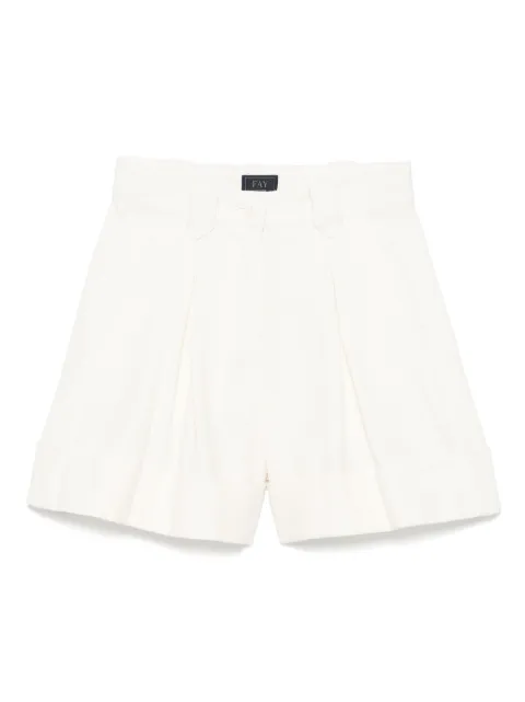 Fay Kids inverted-pleat shorts