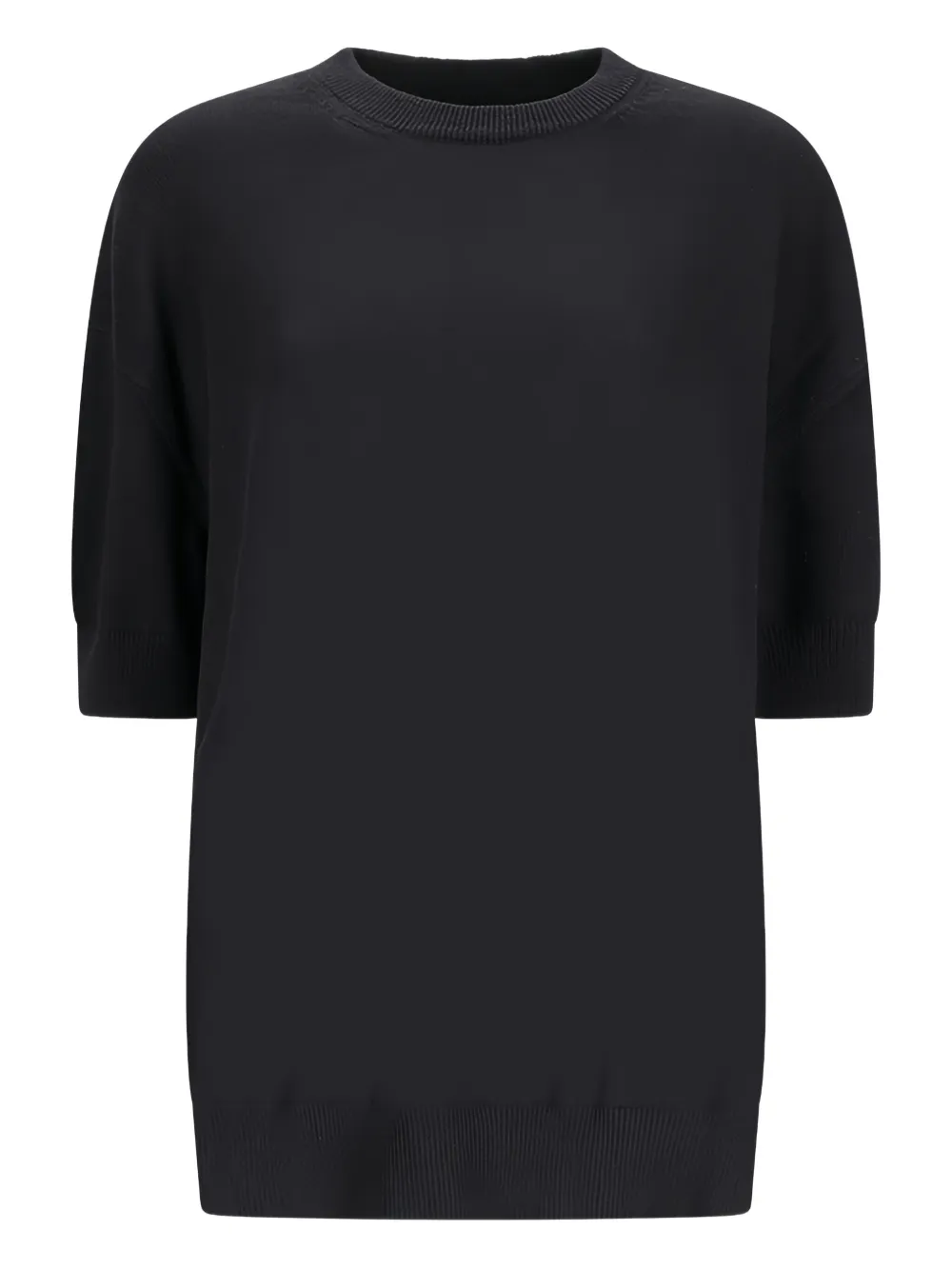 Jil Sander short-sleeve crew-neck T-shirt Zwart