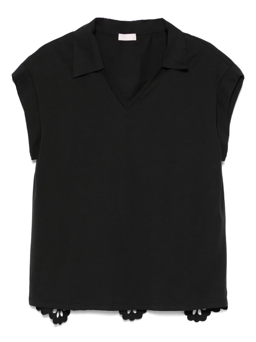 LIU JO playera con cuello en V | negro | Image 1