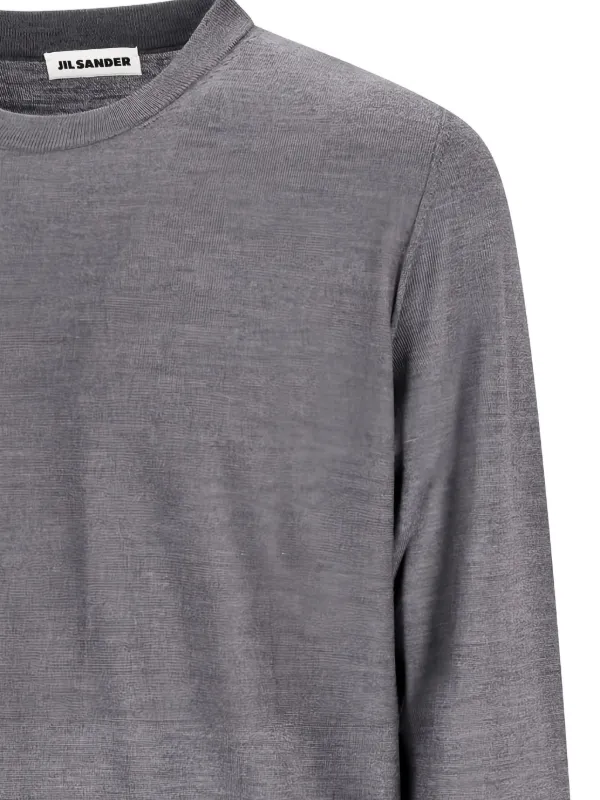 JIL SANDER グレー系 クルーネックセーター　ニット Jil Sander クルーネック セーター | グレー | FARFETCH JP