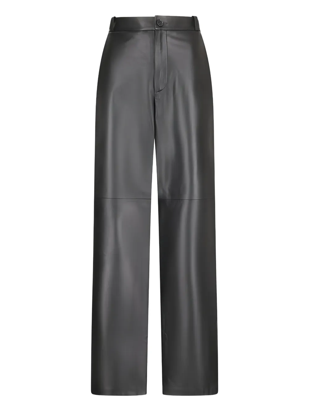 leather high-waisted trousers