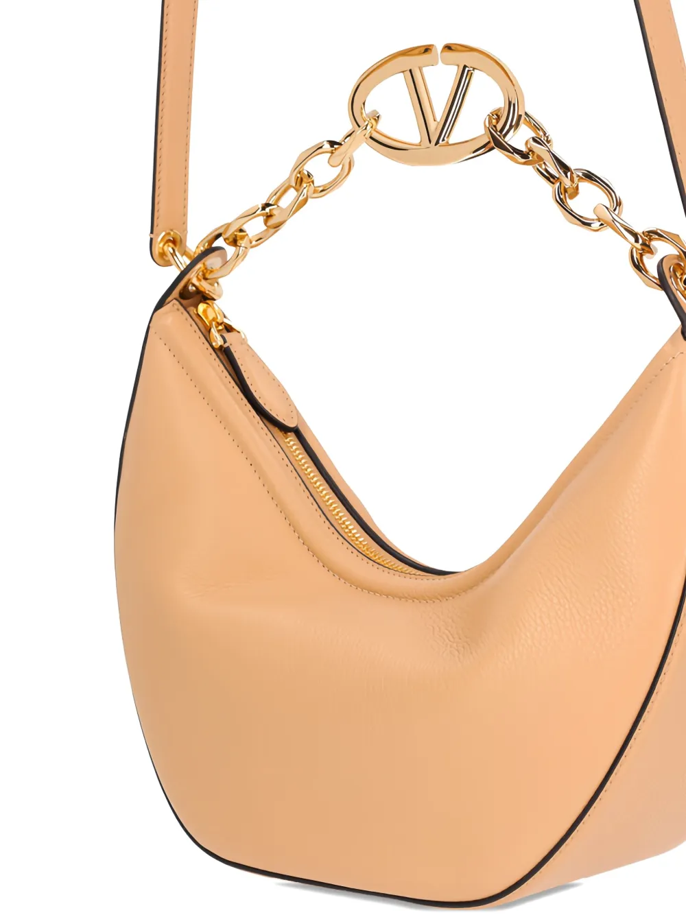 Valentino Garavani Shopper met schakelketting Beige