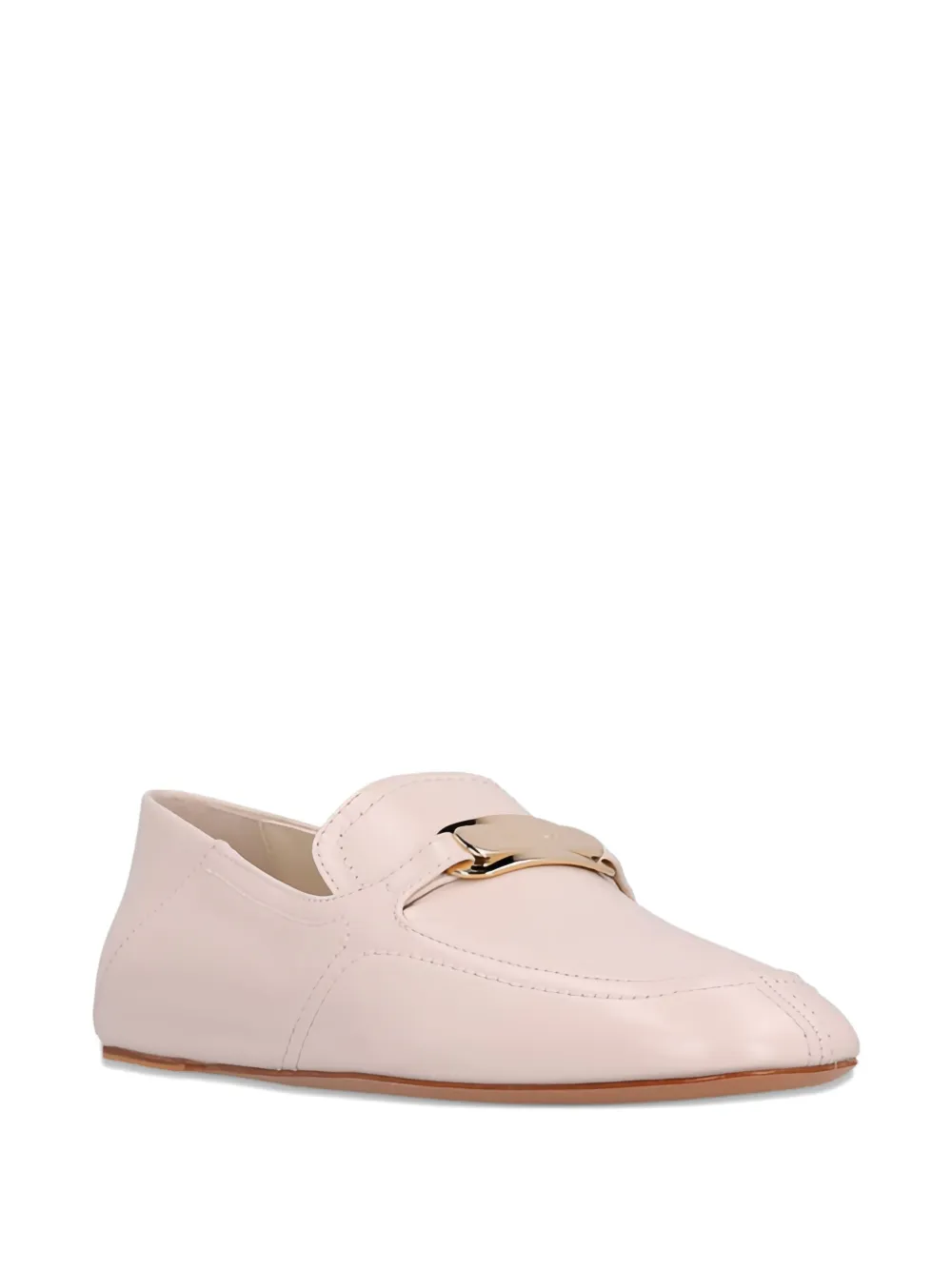Ferragamo bar-detail leather loafers Pink
