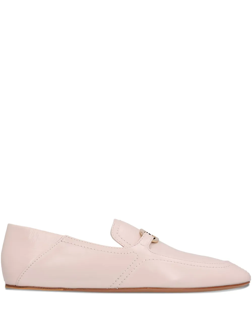 Ferragamo bar-detail leather loafers Pink
