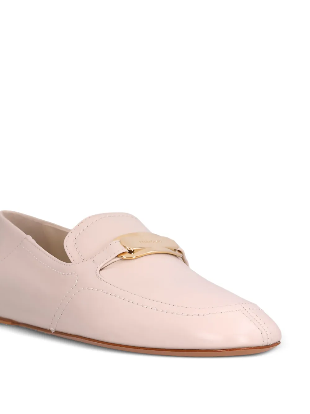 Ferragamo bar-detail leather loafers Pink