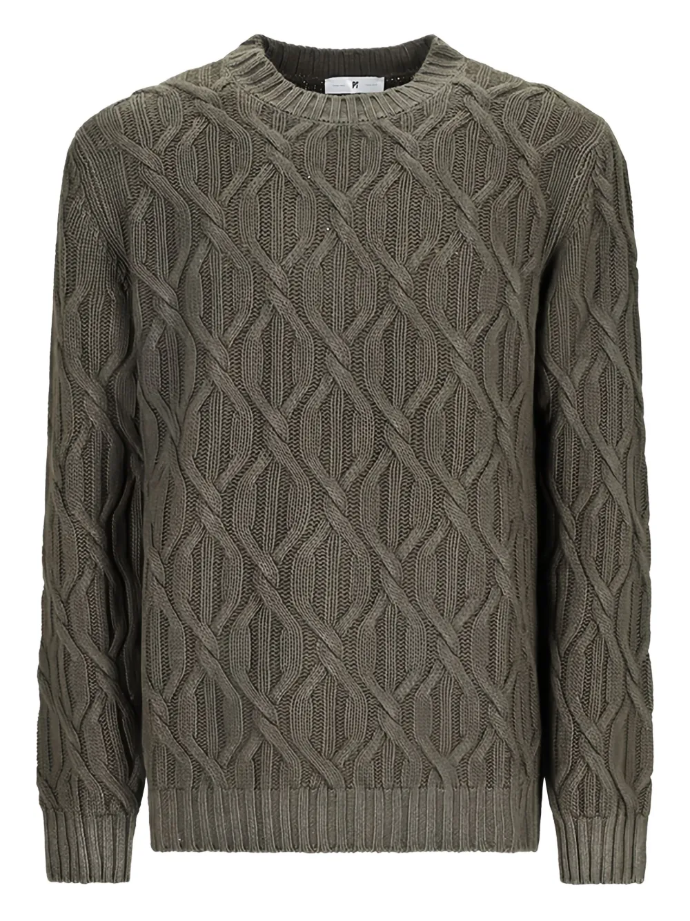 cable-knit sweater