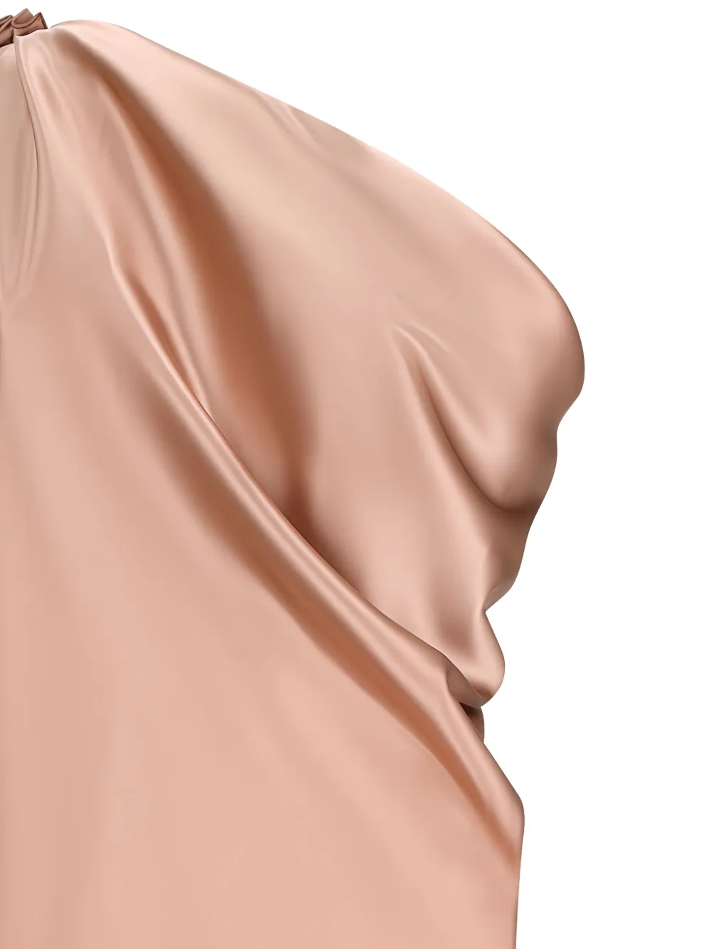 Max Mara Asymmetrische maxi-jurk met gedrapeerd detail Beige