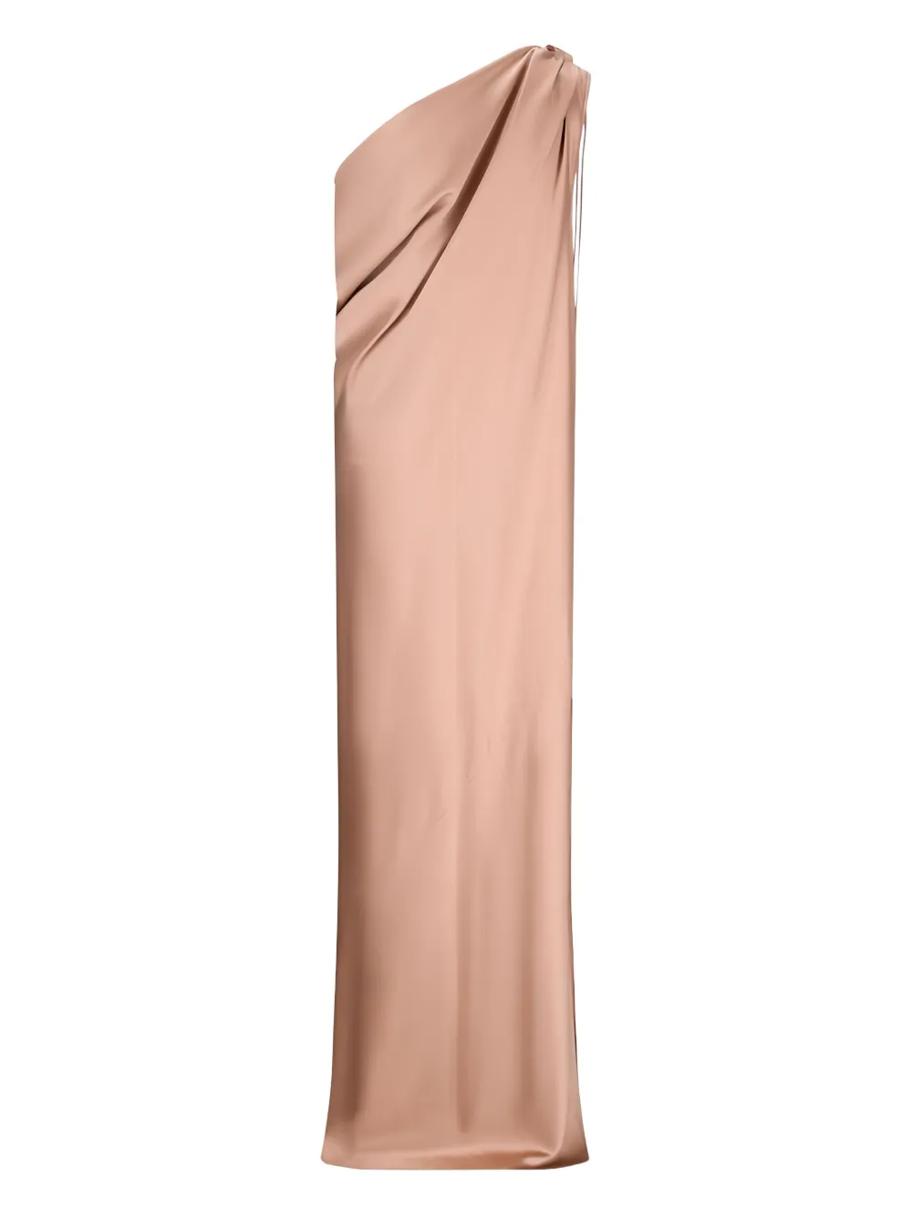 Max Mara Asymmetrische maxi-jurk met gedrapeerd detail - Beige