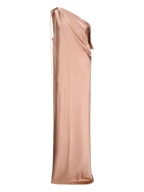 Max Mara one-shoulder drape-detail maxi dress