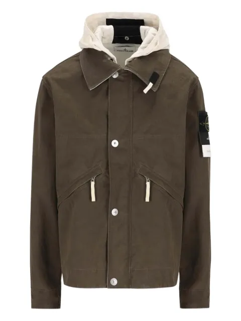 Stone Island zip-pocket hooded jacket