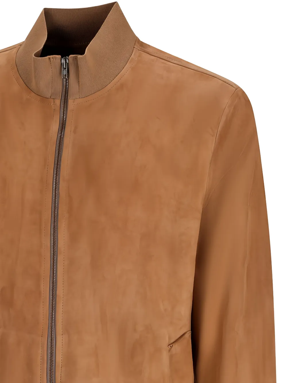 Salvatore Santoro Leren bomberjack Beige
