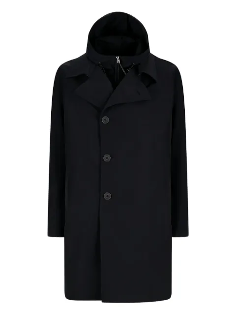 Herno hooded single-breasted coat