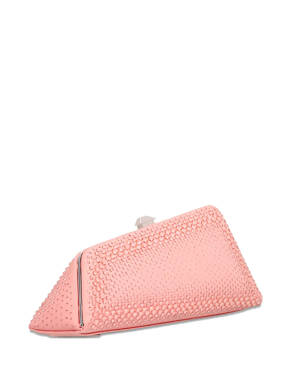 The Attico Long Night crystal-embellished clutch bag - Roze