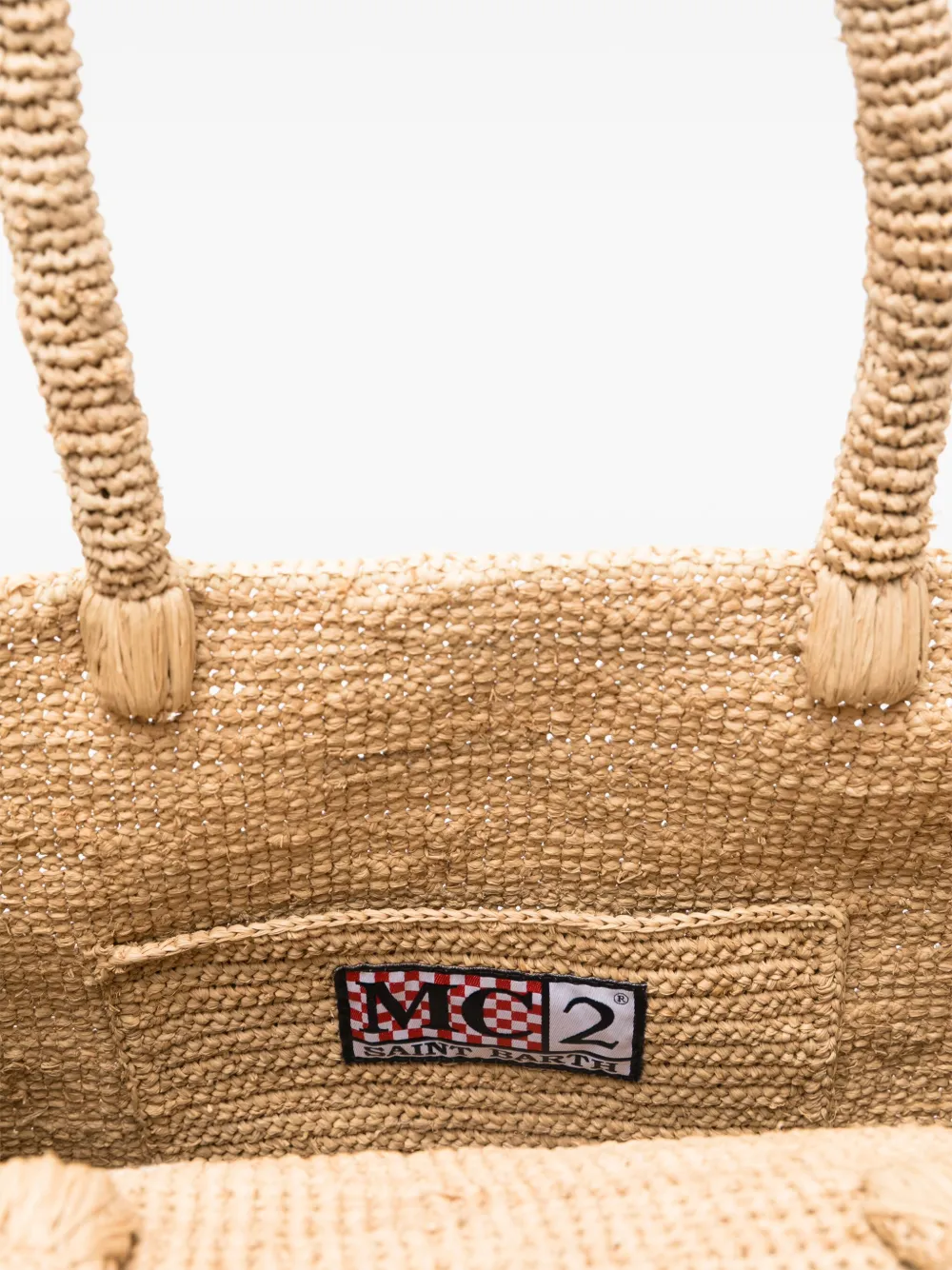 MC2 Saint Barth Vanity raffia shopper Beige